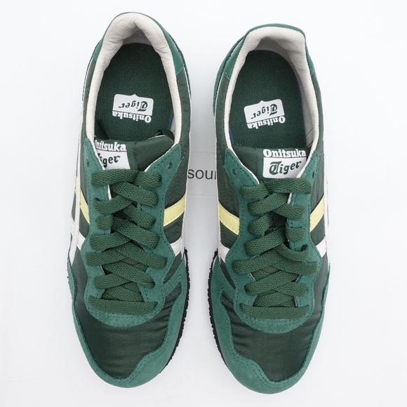 NEW Onitsuka Tiger Serrano Suede Sneakers D109L-300 Green/White - Picture 5 of 7